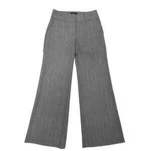 HERVE LEGER High Waist Wide Leg Dress Pants Striped Luxury Professional M
